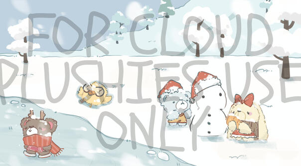 DECEMBER 2023 wallpaper for Cloud Plushies